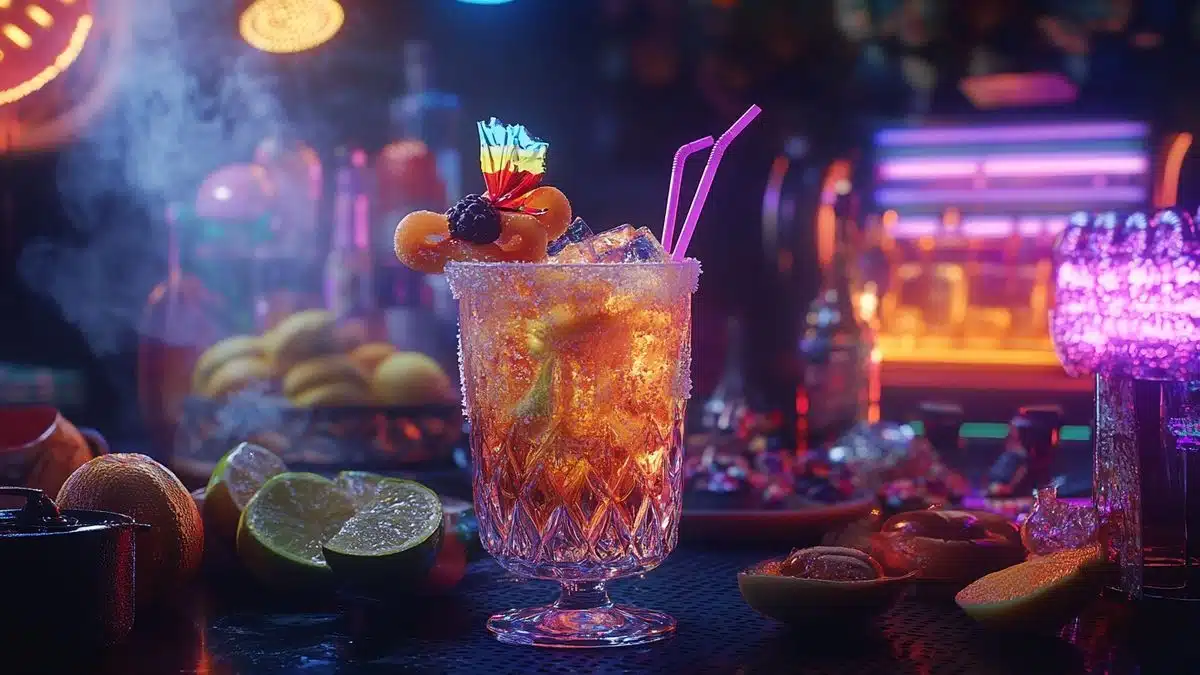 Quelles sont les garnitures typiques pour les cocktails des années 90 ?