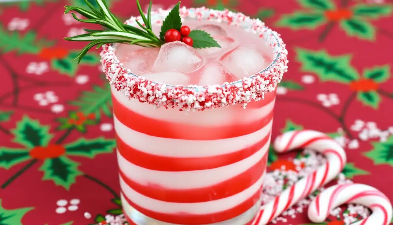 découvrez le candy cane spritzer, un cocktail glamour qui transforme vos soirées d'hiver en moments enchanteurs. avec son mélange festif de saveurs mentholées et sucrées, ce breuvage est l'accompagnement parfait pour célébrer les fêtes avec style. laissez-vous séduire par son charme visuel et son goût irrésistible !